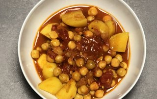 Rezept für Kartoffel-Kichererbse-Curry
